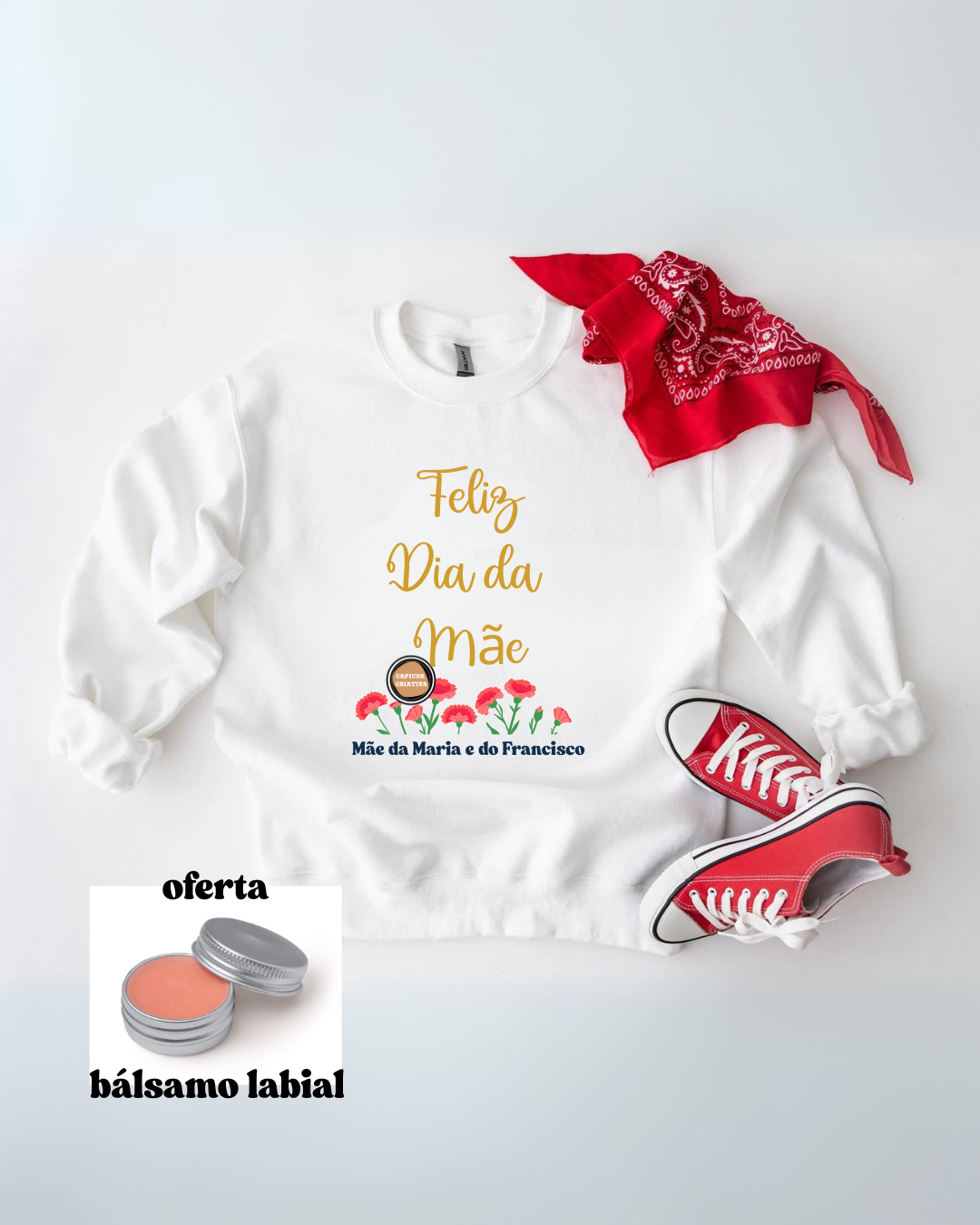 Sweatshirt "Feliz dia da Mãe"